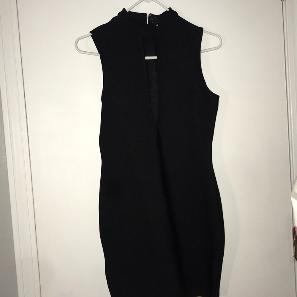 Windsor Black Deep V bodycon